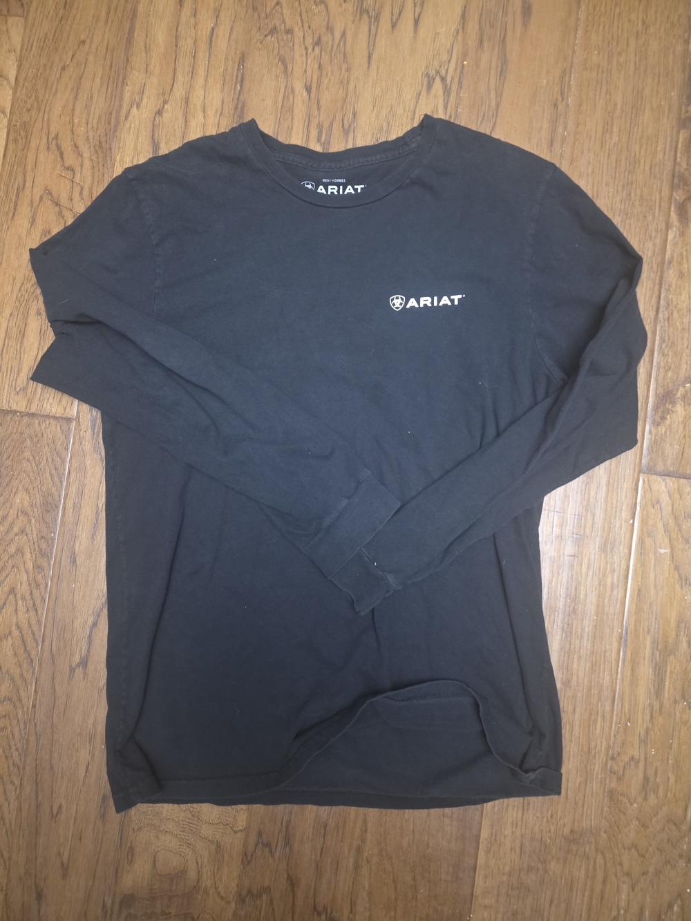Ariat Black Long Sleeve with Chest Logo and Back Print